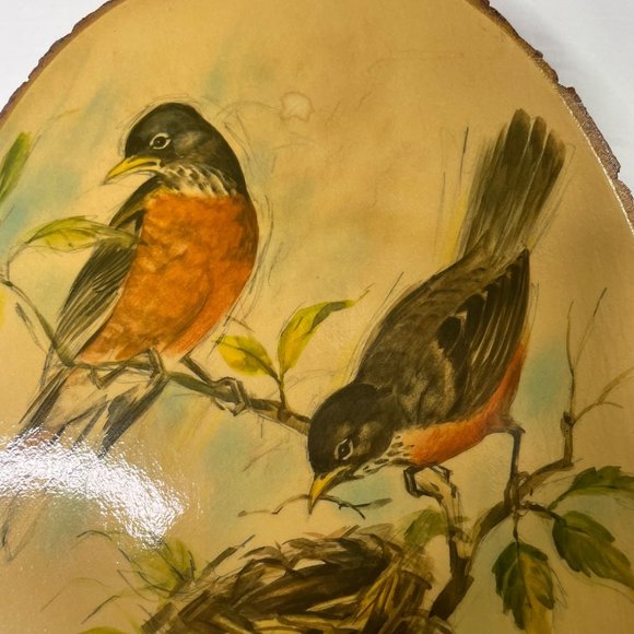 Paul Whitney Wood Plaque Wall Art Wildlife Pine Slab Rustic Wall Hanging u - Picture 10 of 12